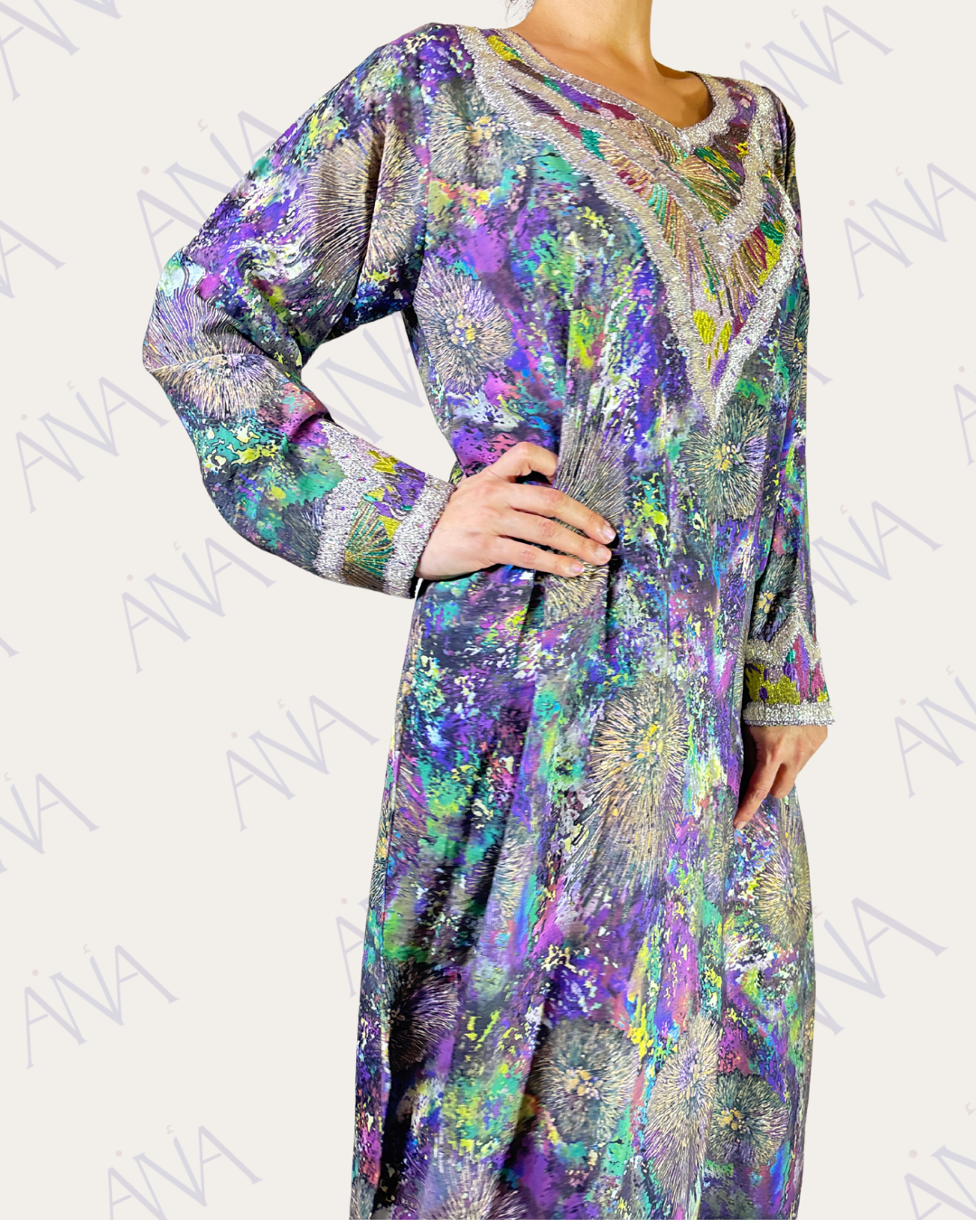 Ana Purple Tie Dye Dress