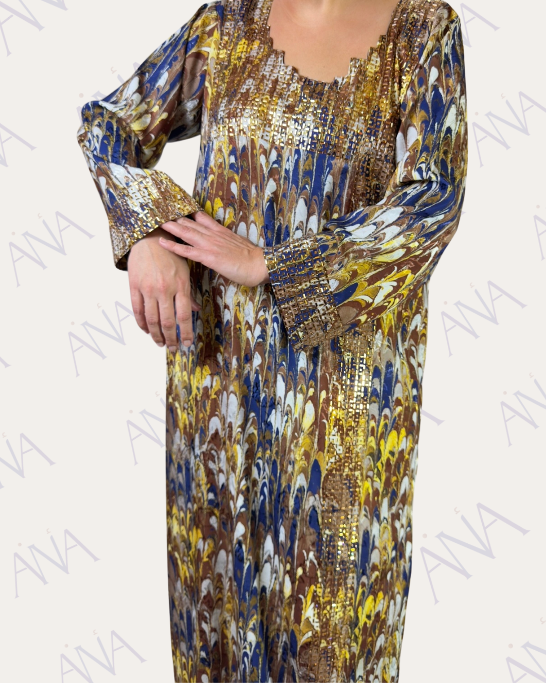 Ana Brown Crystal Dress