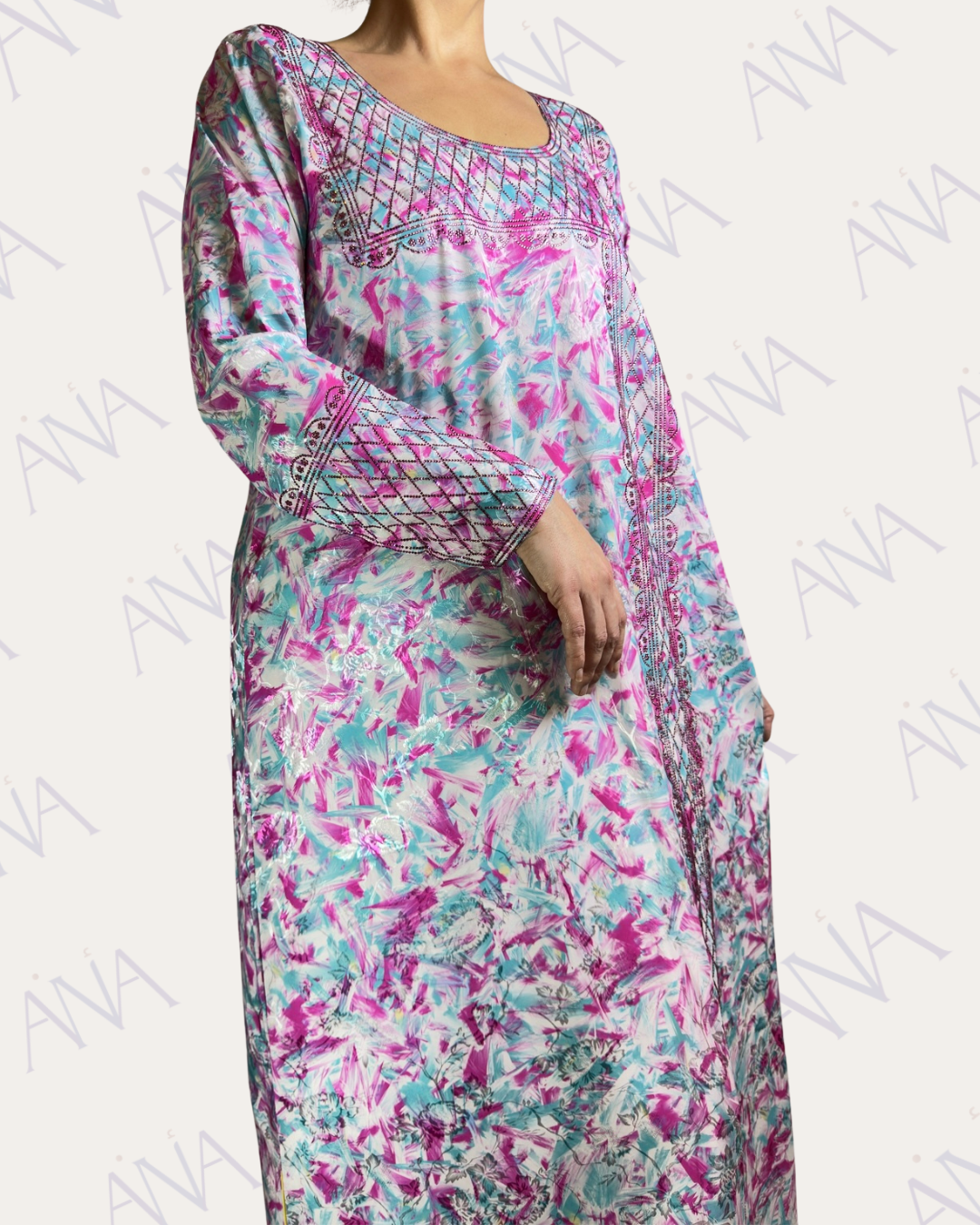 Ana Blue & Pink Full Bling