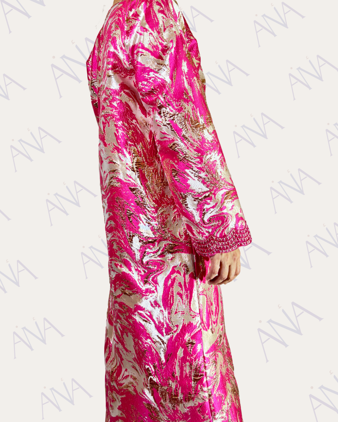 Ana Pink & White Jacaratt Dress