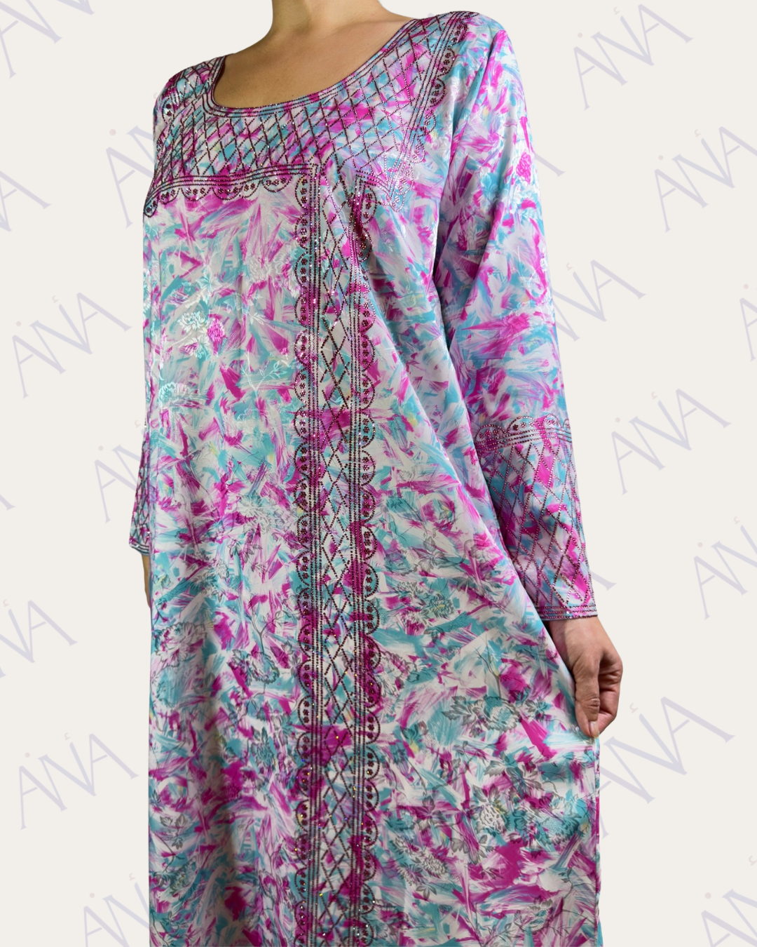 Ana Blue & Pink Full Bling