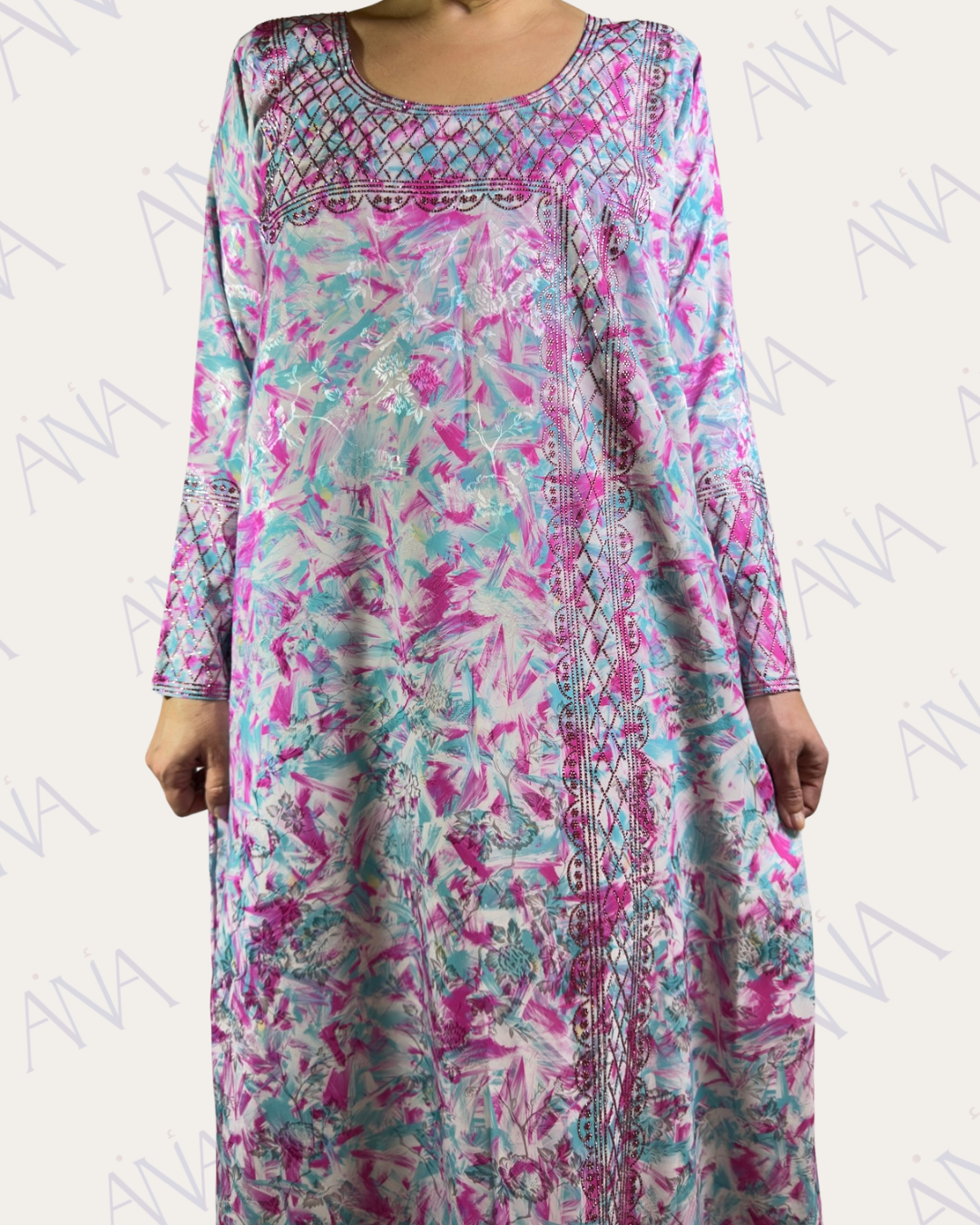 Ana Blue & Pink Full Bling