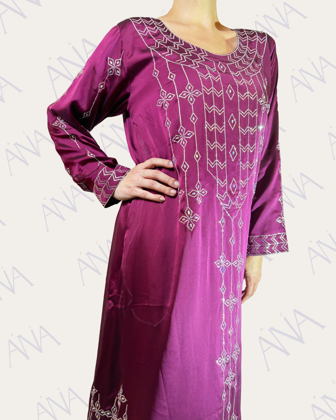 Ana Maroon Full Bling