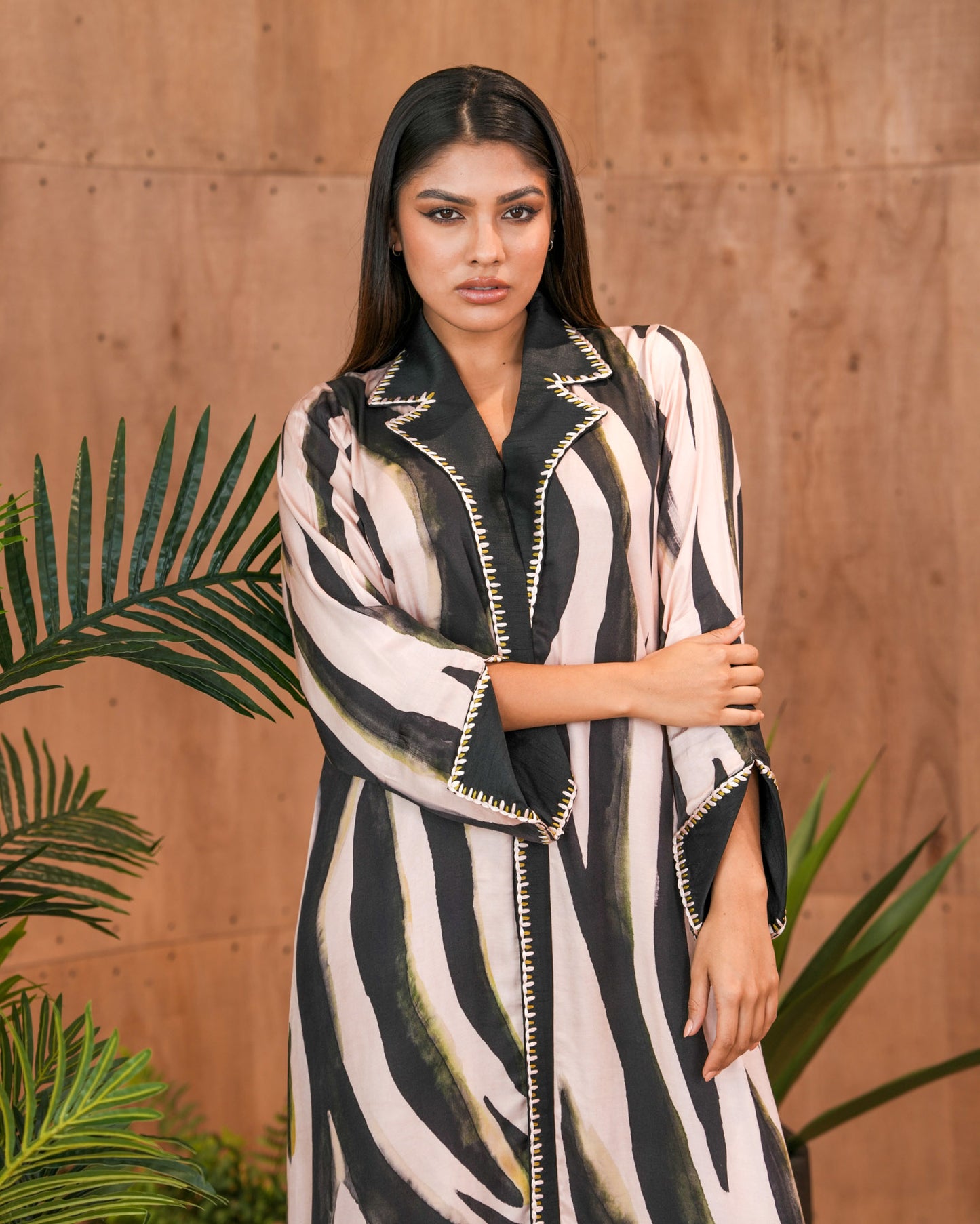Ana Beige & Black Dress