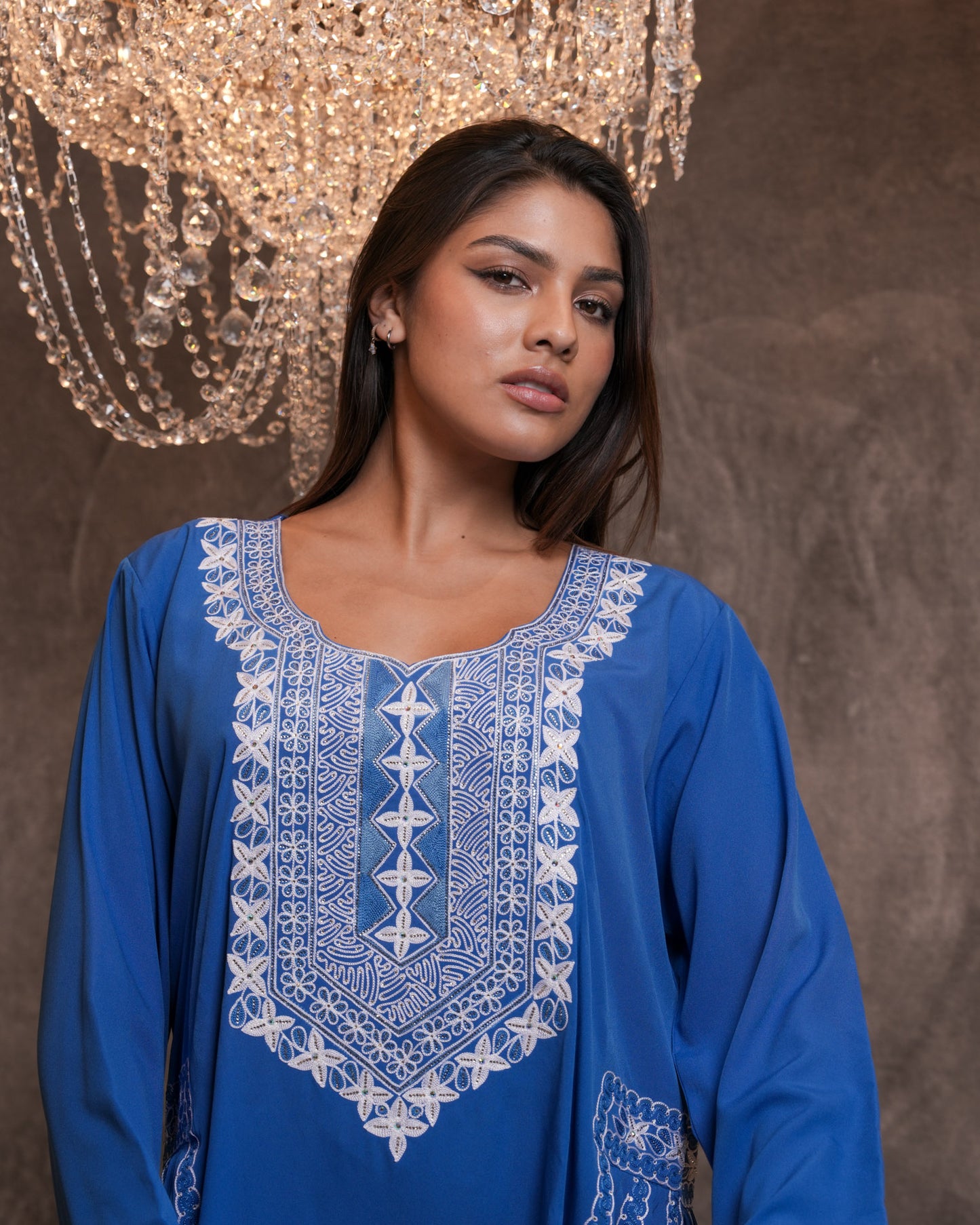Ana Blue Sequence Dress
