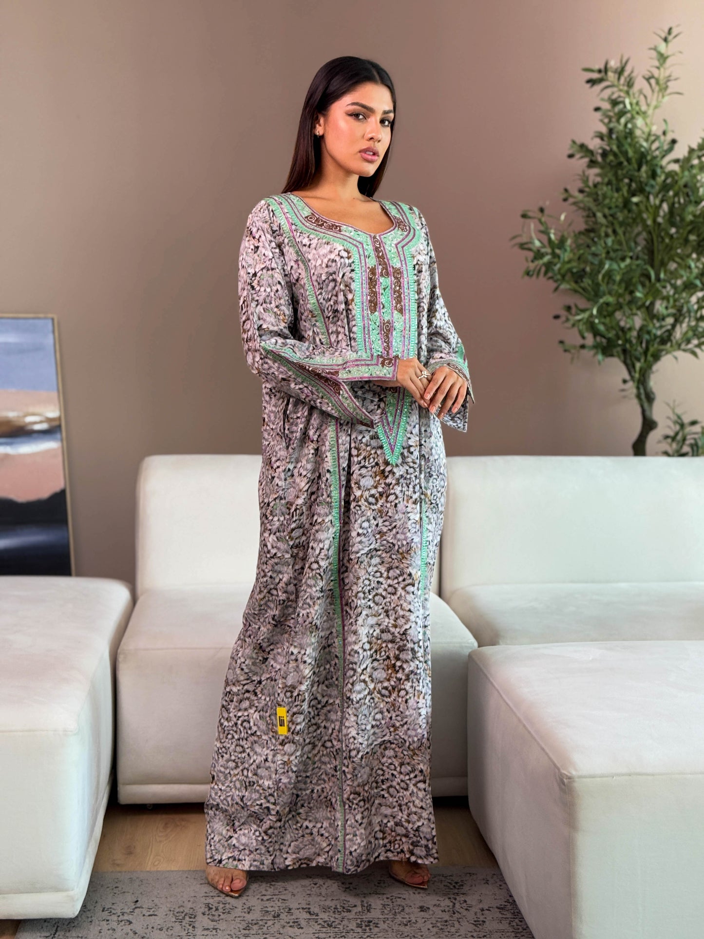 Mint Green Lining Jalabiya