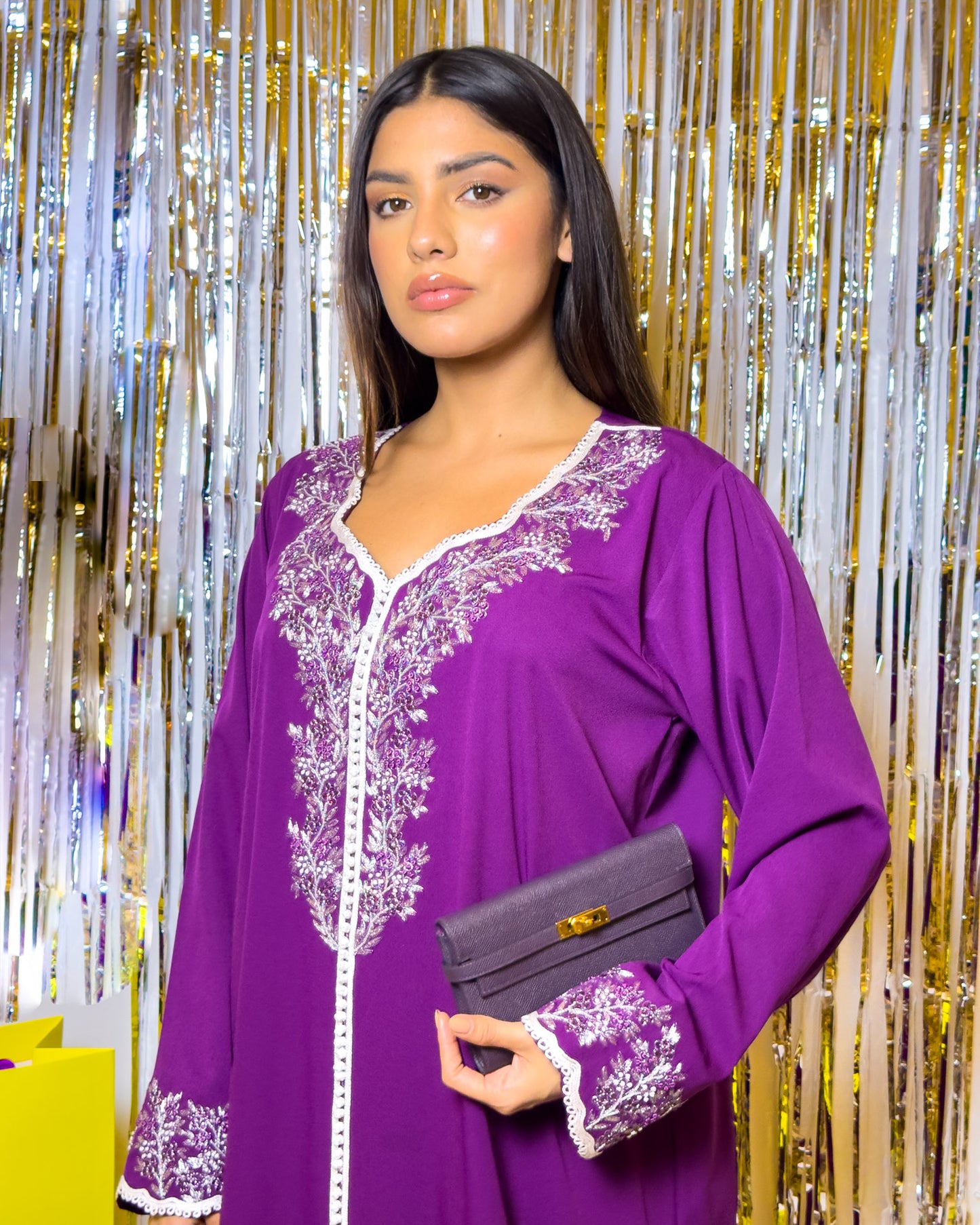 Ana Dark Purple Elegant Dress