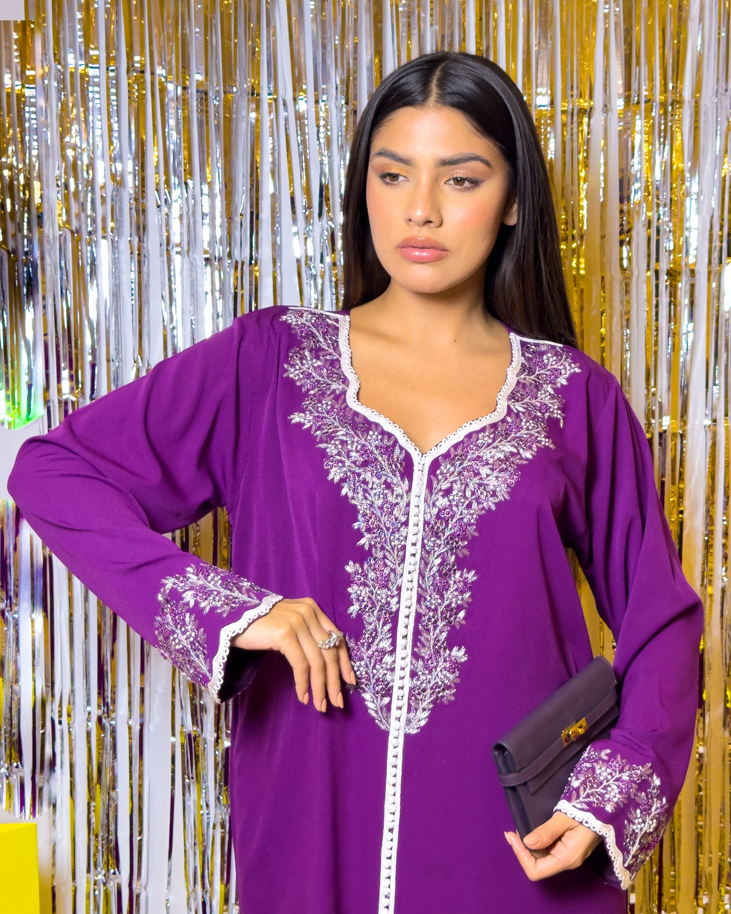 Ana Dark Purple Elegant Dress