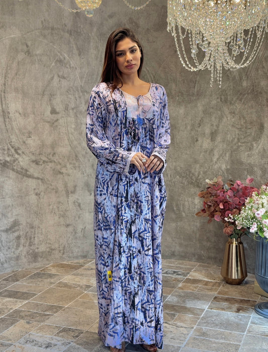 Ana Purple Pattern Dress