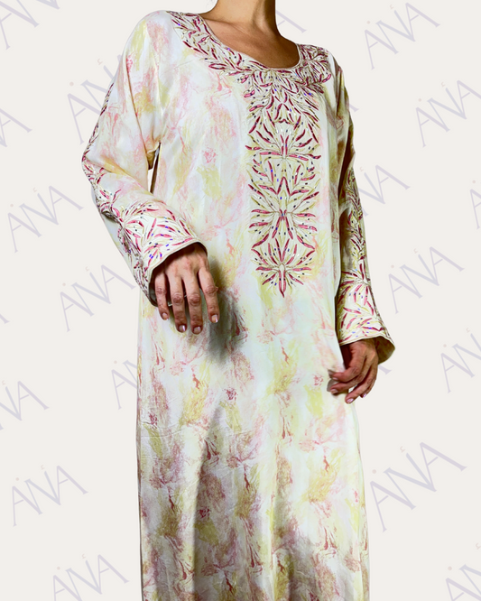 Ana Pink & Yellow Marble Dress