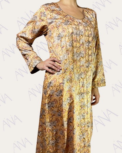 Ana Gold Full Crystal Dress