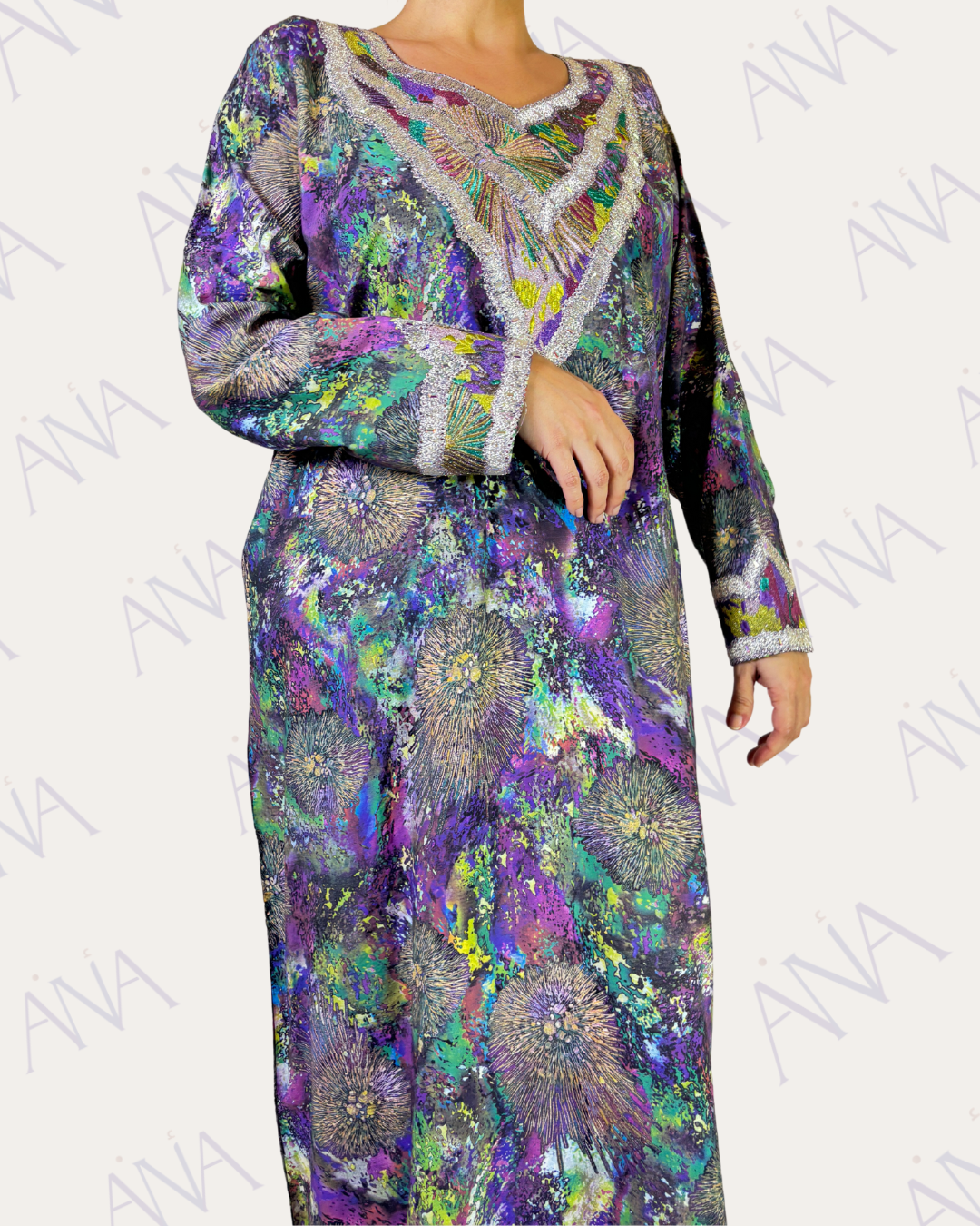 Ana Purple Tie Dye Dress