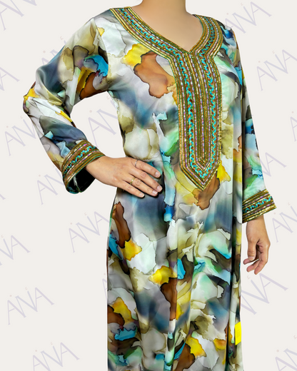 Ana Marble Autumn Dress