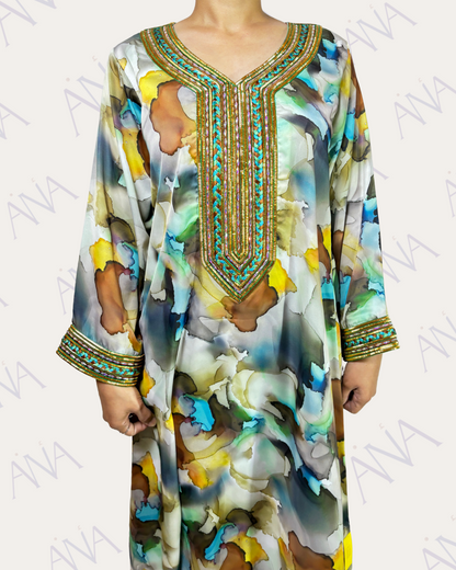 Ana Marble Autumn Dress