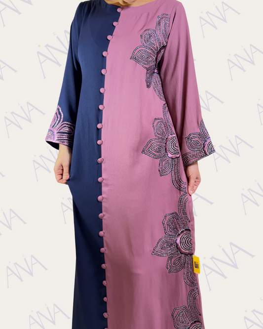 Ana Double Color Dress