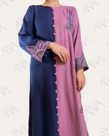 Ana Double Color Dress