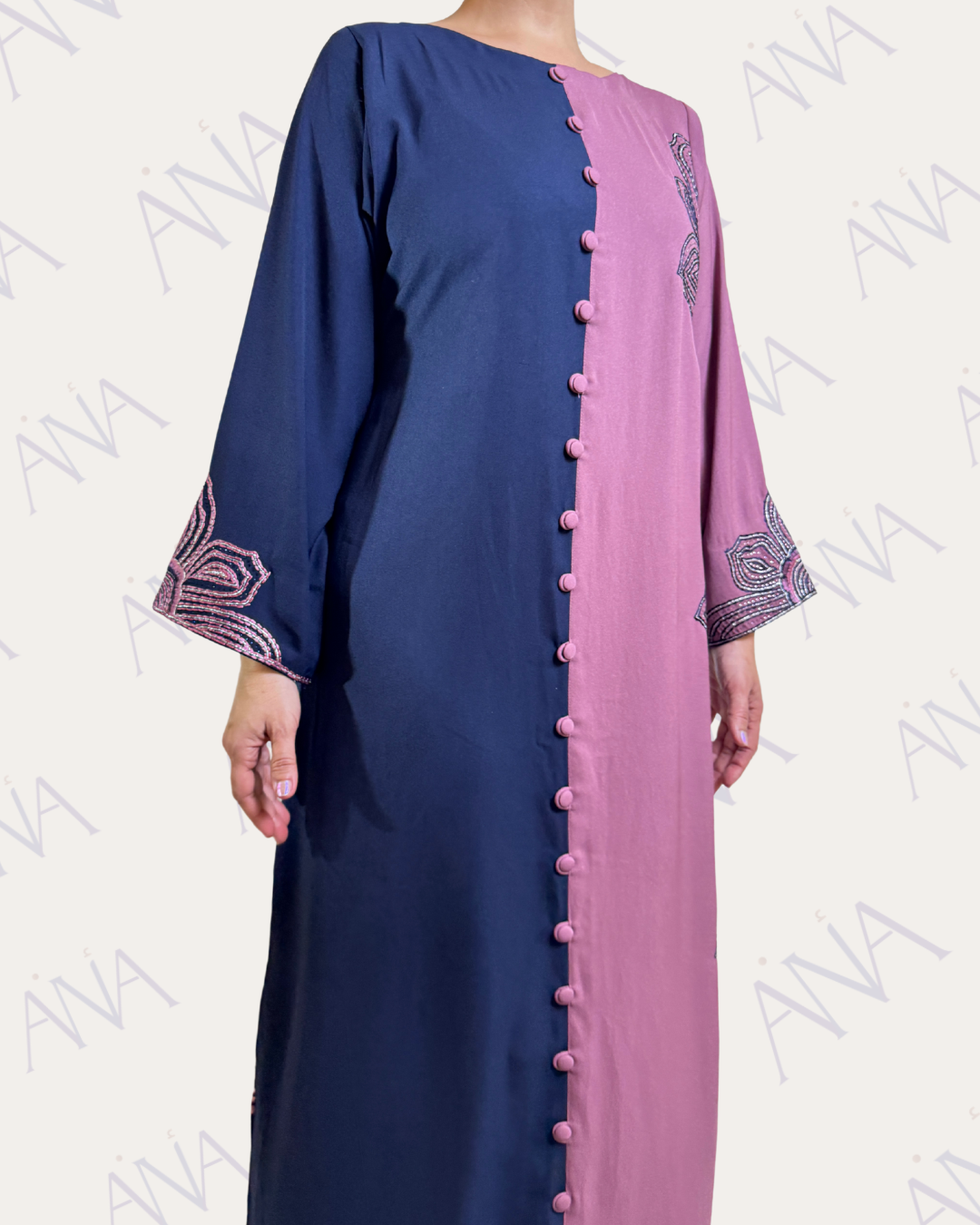 Ana Double Color Dress