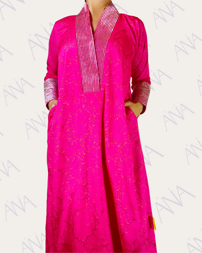 Ana Fuchsia Tally Neck Dress