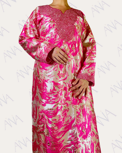 Ana Pink & White Jacaratt Dress