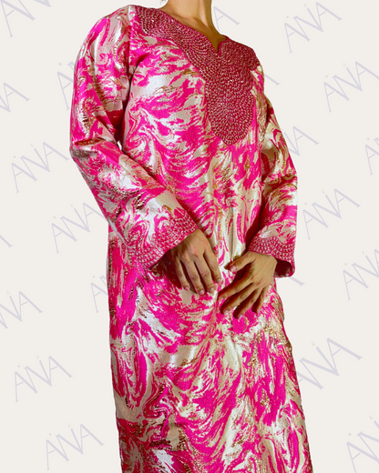 Ana Pink & White Jacaratt Dress