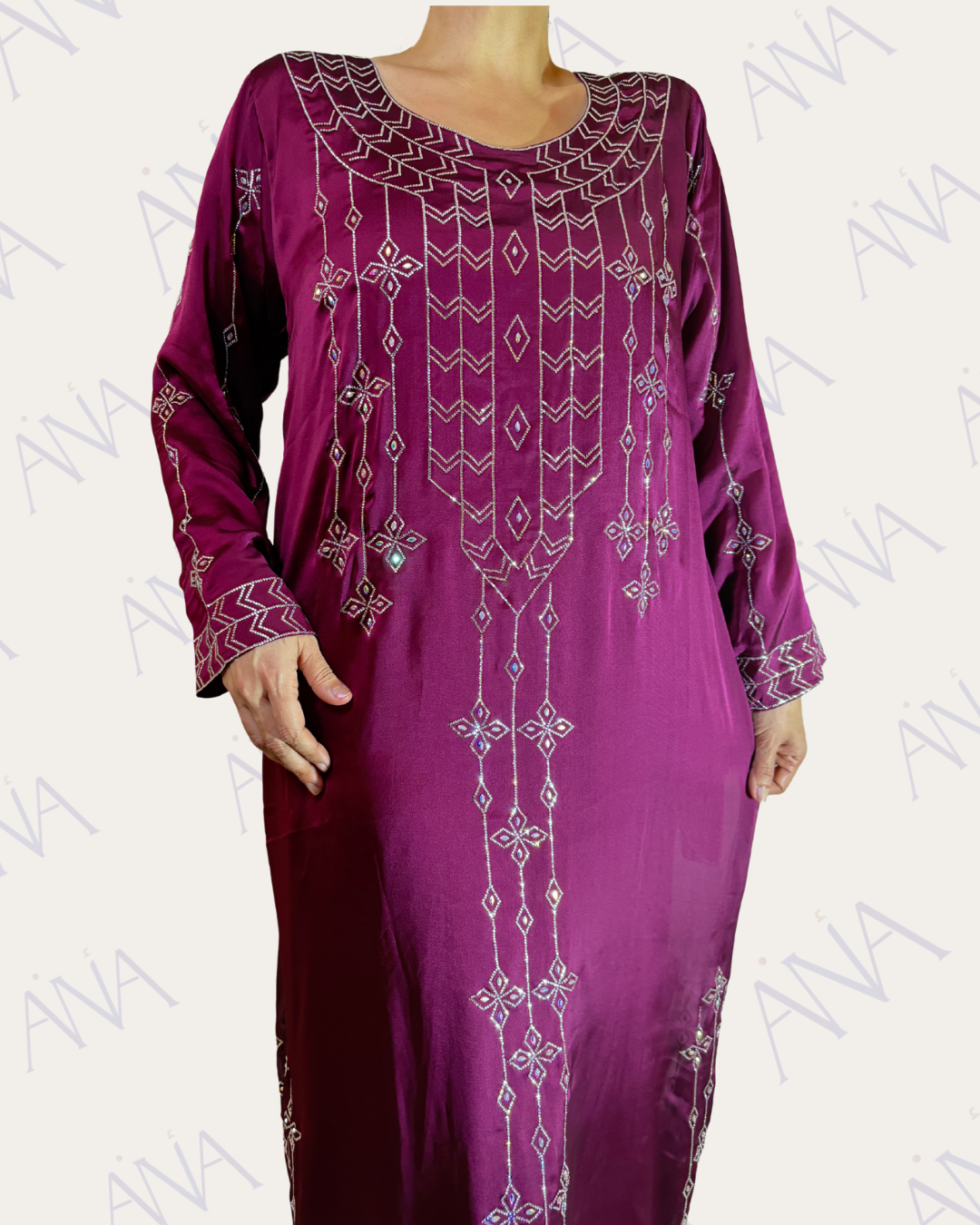 Ana Maroon Full Bling