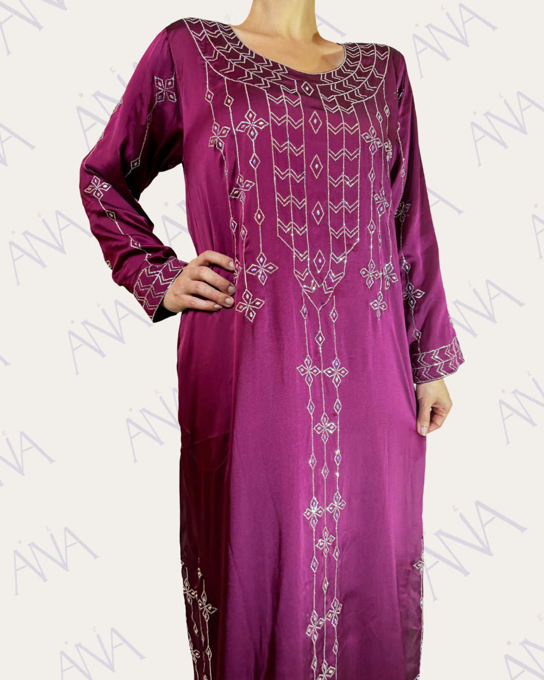 Ana Maroon Full Bling