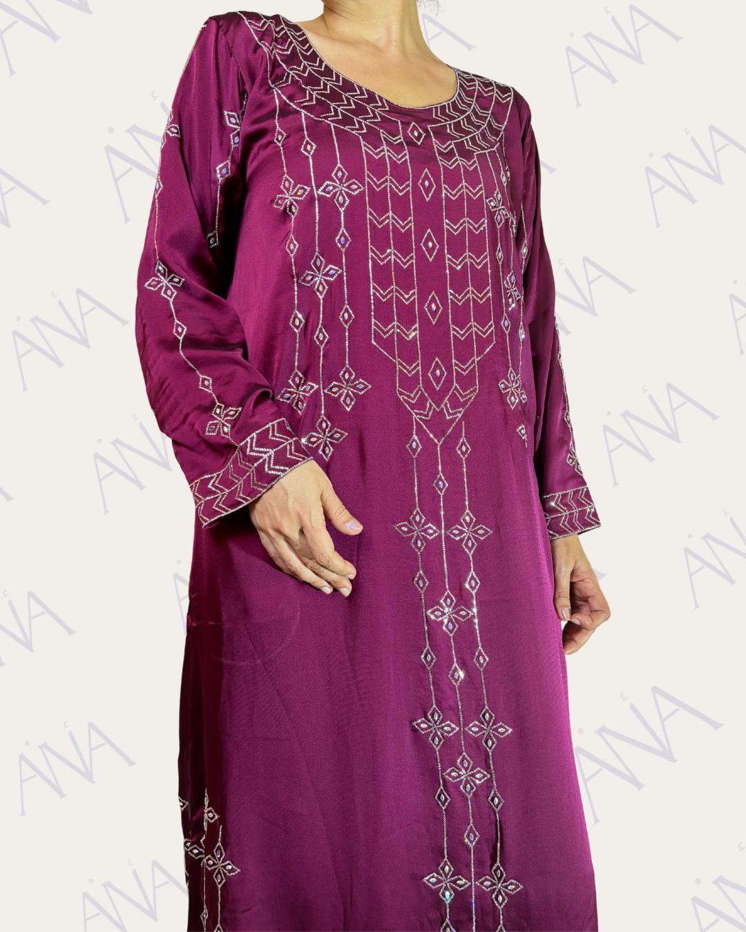 Ana Maroon Full Bling