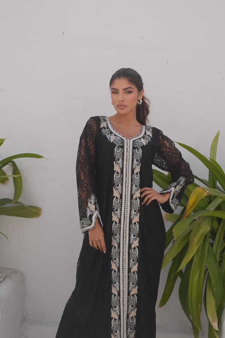 Luxury Black Jalabiya