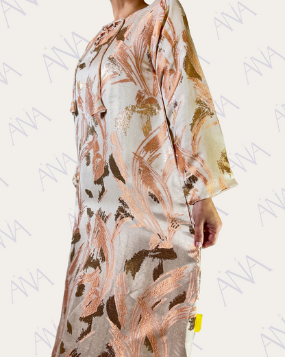 Ana Gold Peach Dress