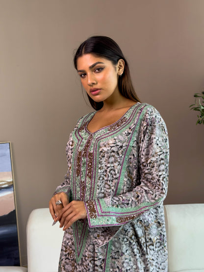 Ana Frosted Floral Dress