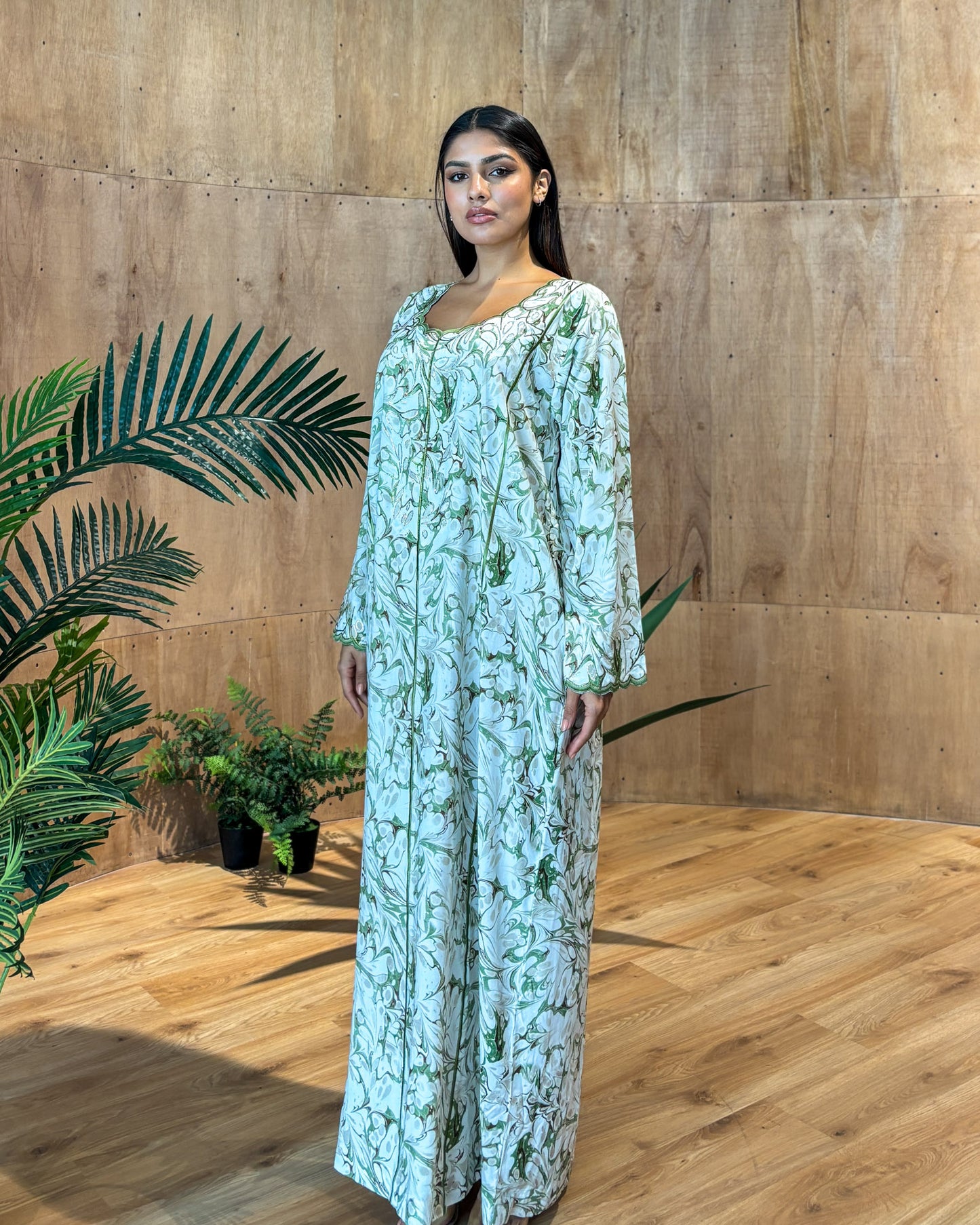 Ana Green Marble Dress