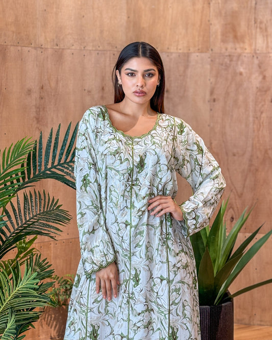 Ana Green Marble Dress