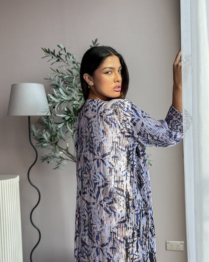 Ana Purple Pattern Dress