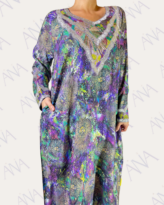 Ana Purple Tie Dye Dress