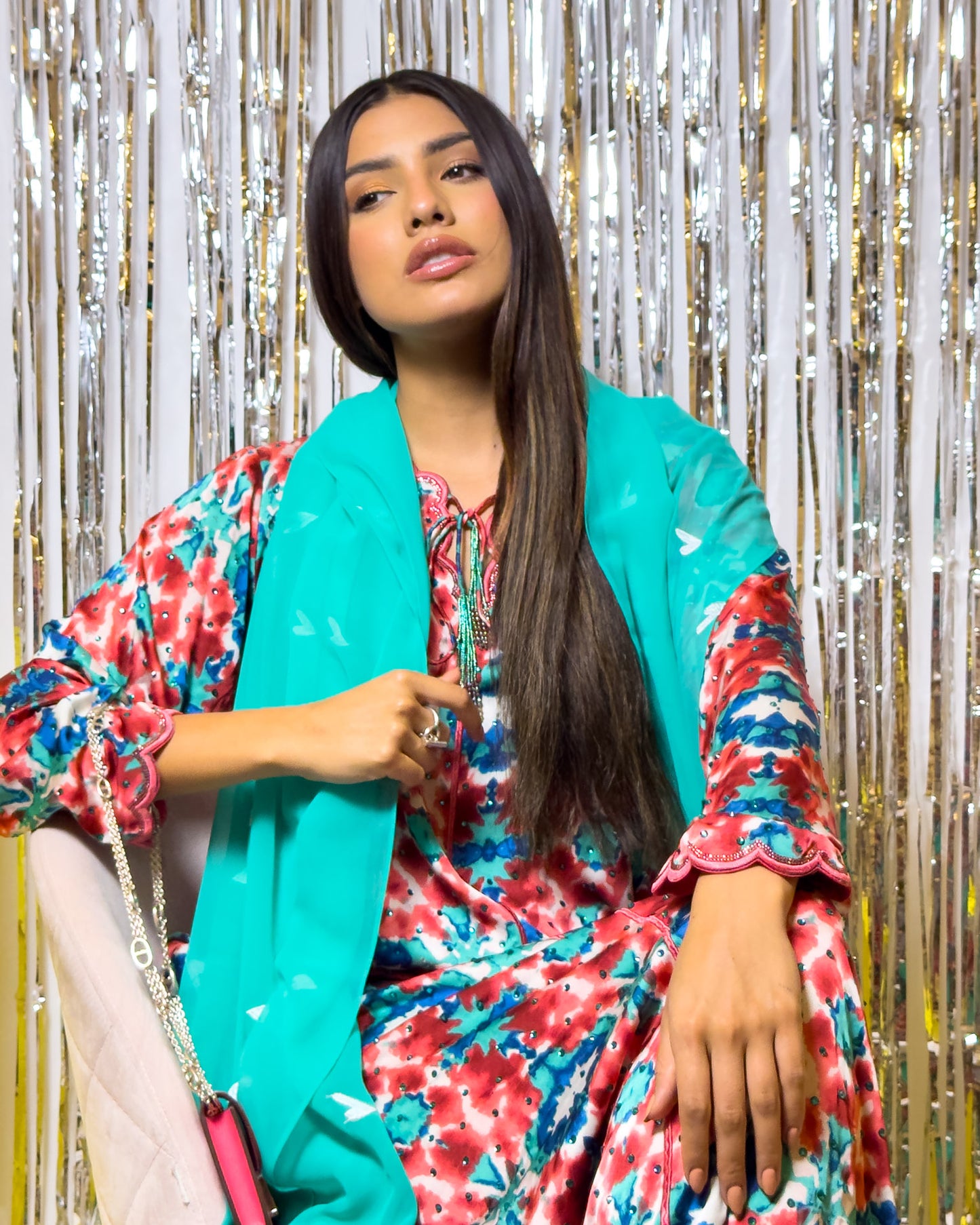 Ana Red Triple Color Dress