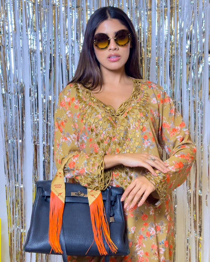 Ana Brown Floral Dress