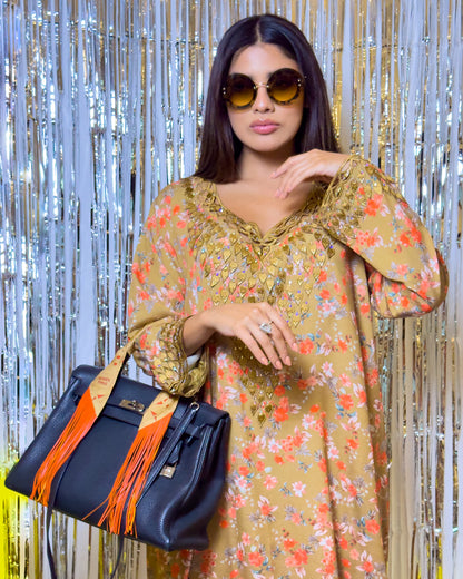 Ana Brown Floral Dress